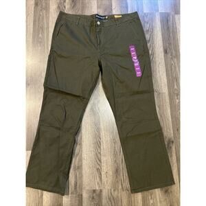 NEW Tailor Vintage Men's Straight Fit Leg Chino Pants Green 40x30